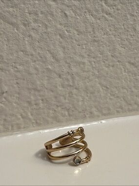 Fashion Jewelry Gold Spiral Wrap Ring